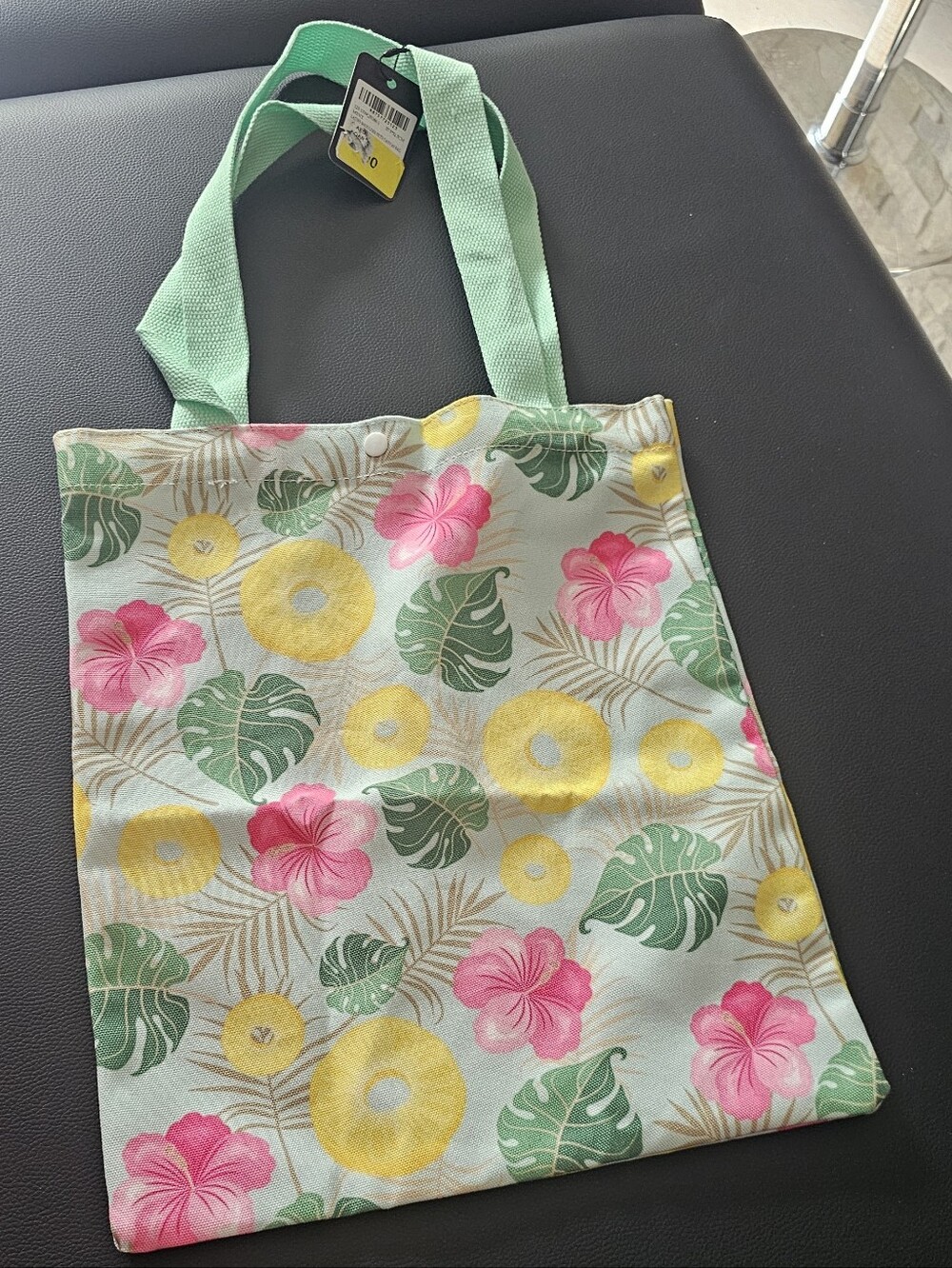 Printed Canvas Shoulder  Tote Bag Hawaiian style